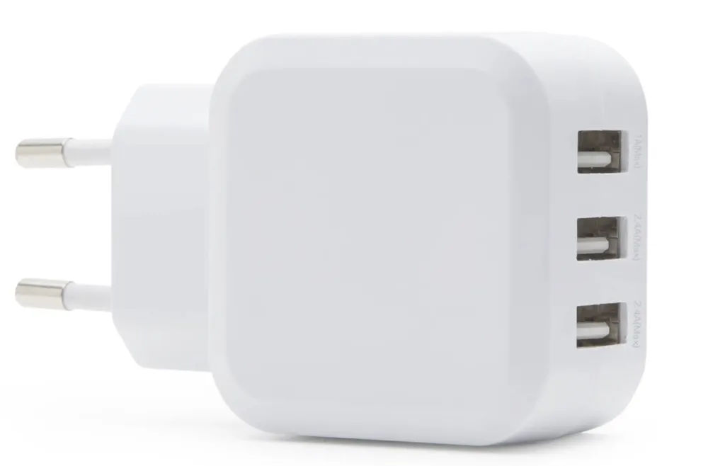 Linocell Hjemmekontor|Mobiltelefonladere|4,8 A USB-lader med tre porter