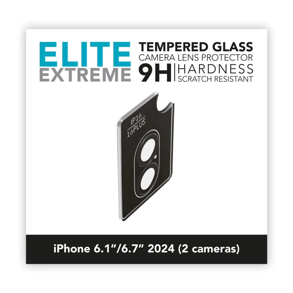 Linocell Mobildeksler & Etui|Skjermbeskytter|Elite Extreme Beskyttelse for kameralinsen iPhone 16 og 16 Plus