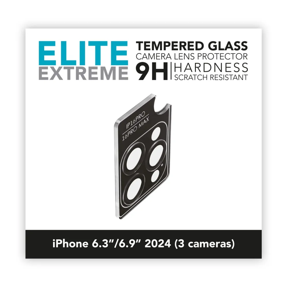 Linocell Mobildeksler & Etui|Skjermbeskytter|Elite Extreme Beskyttelse for kameralinsen iPhone 16 Pro og 16 Pro Max