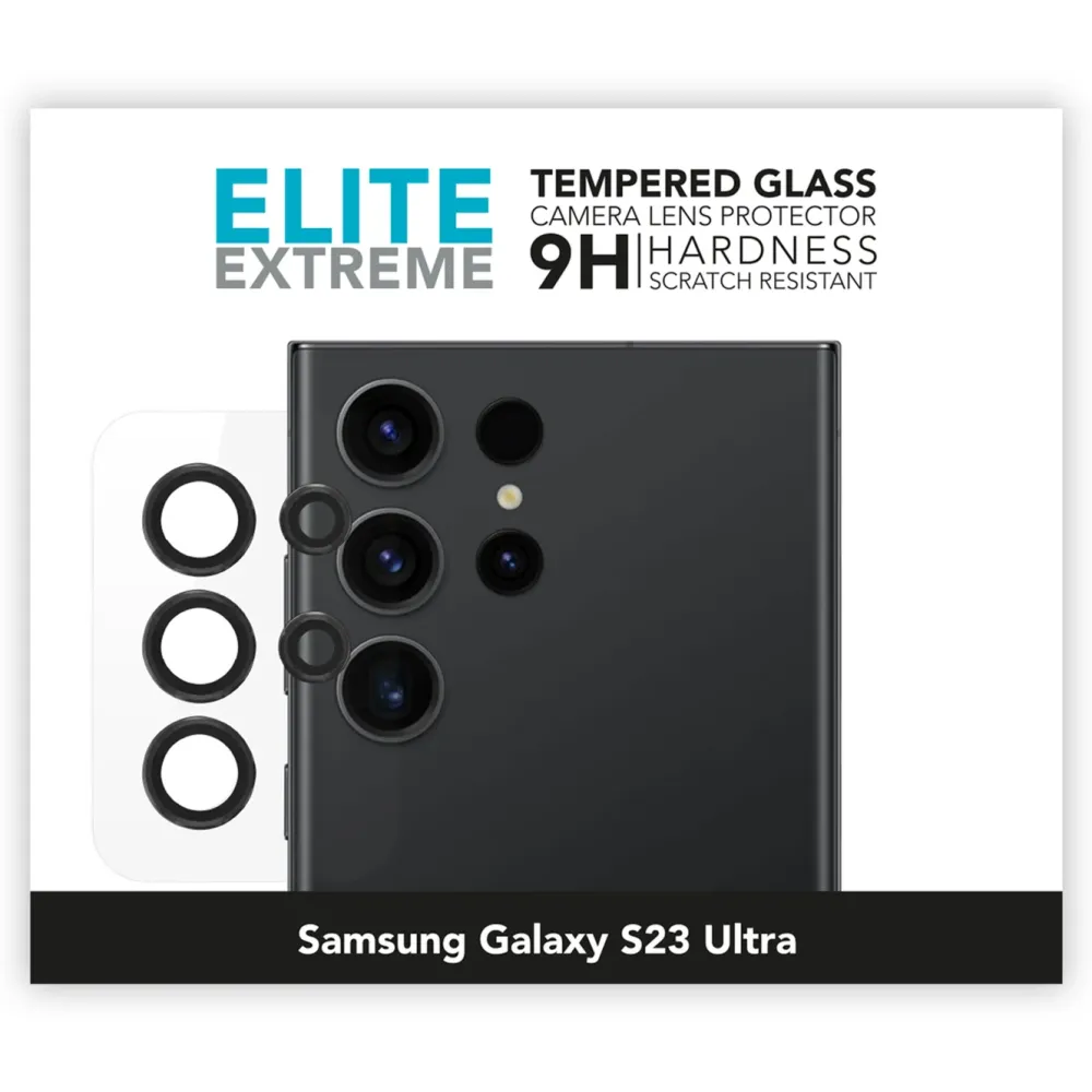 Linocell Mobildeksler & Etui|Elite Extreme Beskyttelse for kameralinsen på Galaxy S23 Ultra