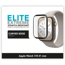 Linocell Smart Ring|Smartklokker Og Ringer|Elite Extreme Curved Skjermbeskytter for Apple Watch Series 7, 8 og 9 41 mm