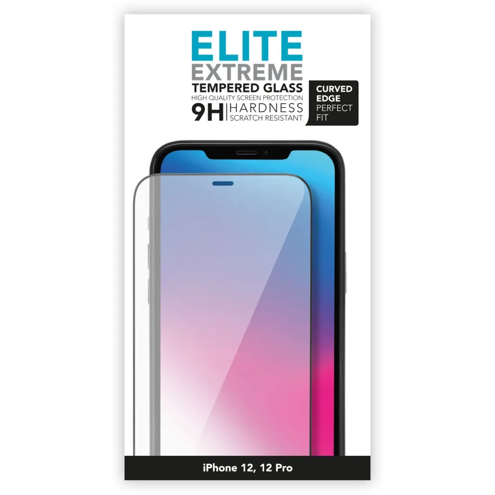 Linocell Skjermbeskytter|Elite Extreme Curved Skjermbeskytter for iPhone 12 og 12 Pro