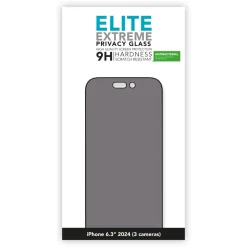 Linocell Skjermbeskytter|Elite Extreme Privacy Glass Skjermbeskytter for iPhone 16 Pro