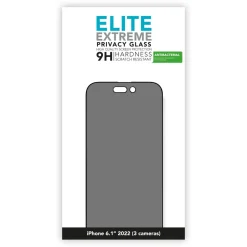 Linocell Skjermbeskytter|Elite Extreme Privacy Glass Skjermbeskytter for iPhone 14 Pro