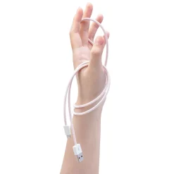 Linocell Kabler Og Adaptere|Lightning|Flettet USB-A- til Lightning-kabel Rosa 0,5 m