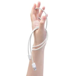 Linocell Kabler Og Adaptere|Lightning|Flettet USB-A- til Lightning-kabel Hvit 1 m