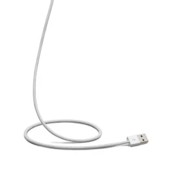 Linocell Kabler Og Adaptere|Lightning|Flettet USB-A- til Lightning-kabel Hvit 1 m