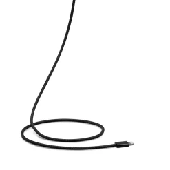 Linocell Kabler Og Adaptere|Lightning|Flettet USB-A- til Lightning-kabel Svart 2 m