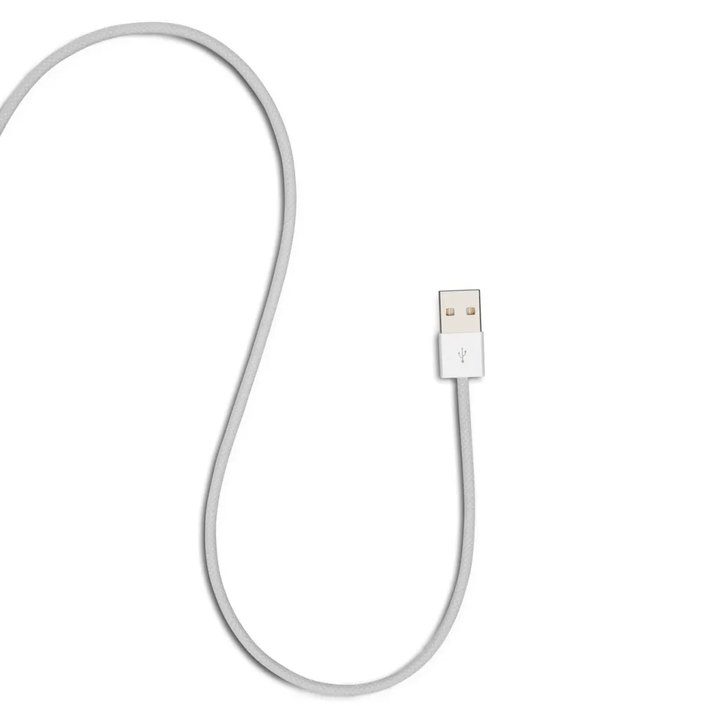 Linocell Kabler Og Adaptere|Lightning|Flettet USB-A- til Lightning-kabel Hvit 0,5