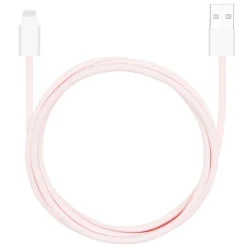 Linocell Kabler Og Adaptere|Lightning|Flettet USB-A- til Lightning-kabel Rosa 1 m