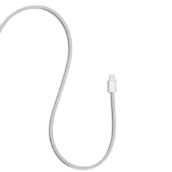 Linocell Kabler Og Adaptere|Lightning|Flettet USB-A- til Lightning-kabel Hvit 2 m