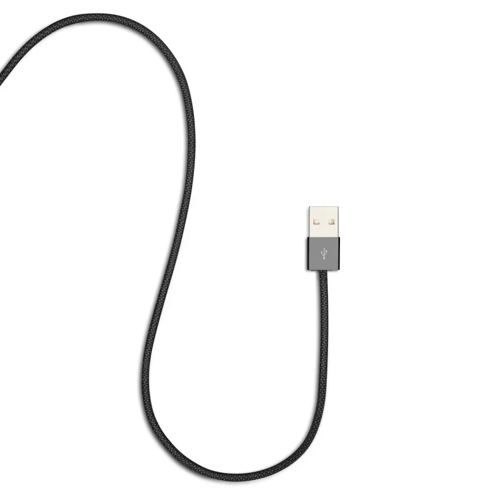 Linocell Kabler Og Adaptere|Usb-C Kabler|Flettet USB-A- til USB-C-kabel Svart 0,5 m