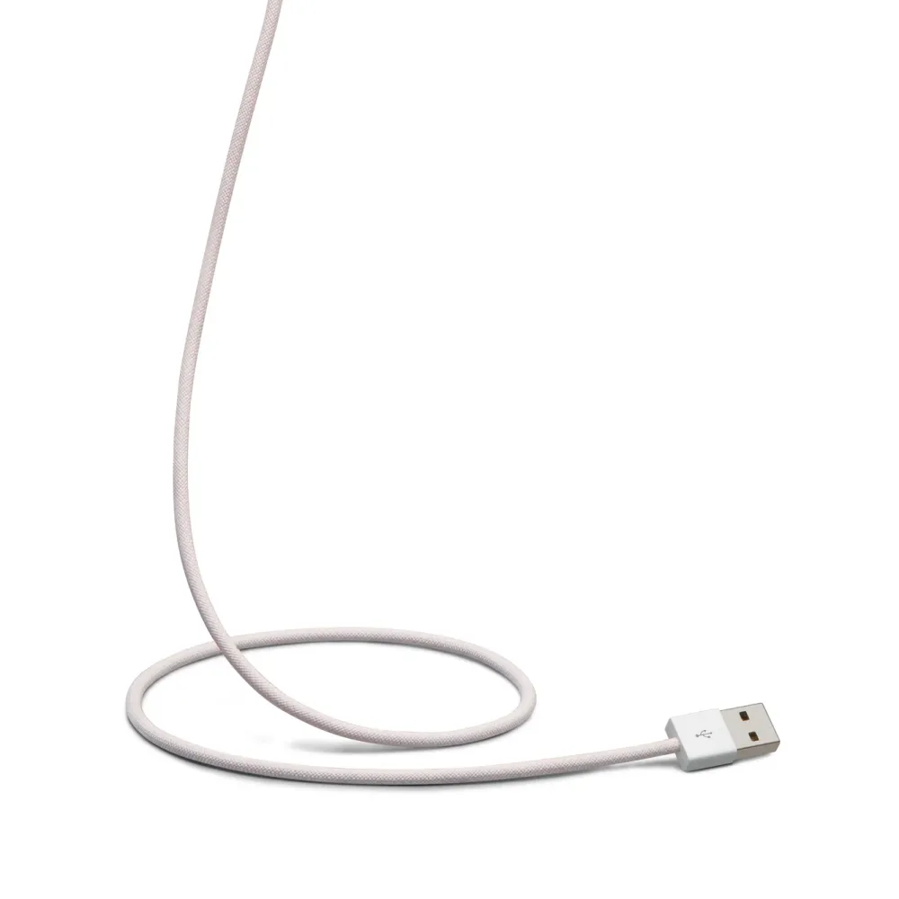 Linocell Kabler Og Adaptere|Usb-C Kabler|Flettet USB-A- til USB-C-kabel Rosa 2 m