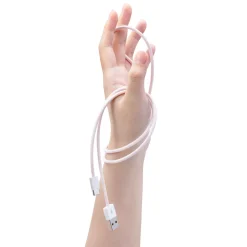 Linocell Kabler Og Adaptere|Usb-C Kabler|Flettet USB-A- til USB-C-kabel Rosa 0,5 m