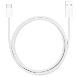 Linocell Kabler Og Adaptere|Usb-C Kabler|Flettet USB-A- til USB-C-kabel Hvit 1 m