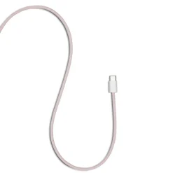 Linocell Usb|Usb-C Kabler|Flettet USB-C- til Lightning-kabel Rosa 1 m