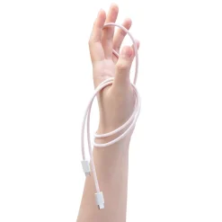 Linocell Usb|Usb-C Kabler|Flettet USB-C- til Lightning-kabel Rosa 1 m