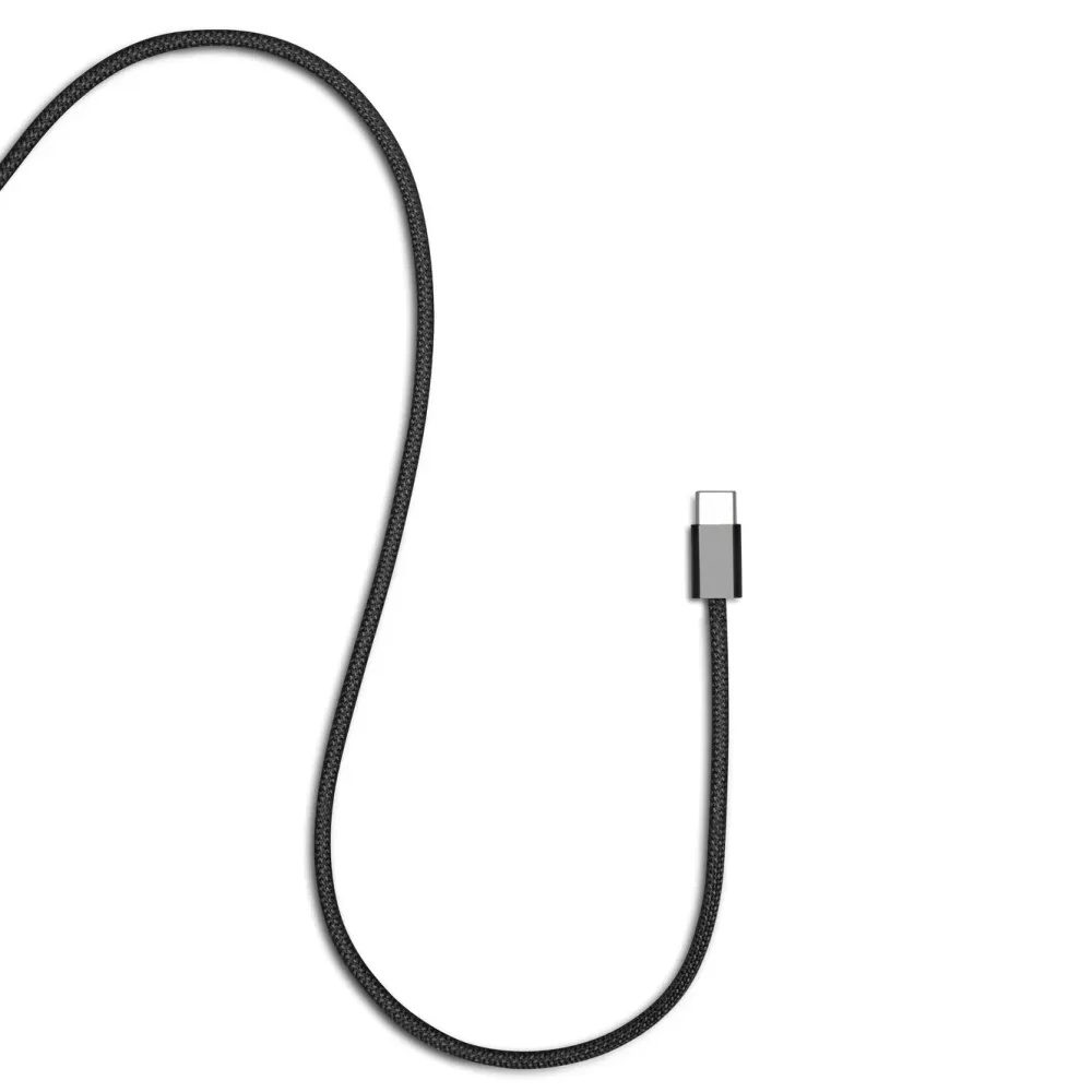 Linocell Kabler Og Adaptere|Lightning|Flettet USB-C- til Lightning-kabel Svart 1 m