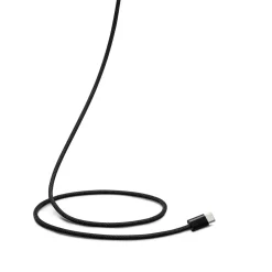 Linocell Kabler Og Adaptere|Lightning|Flettet USB-C- til Lightning-kabel Svart 2 m