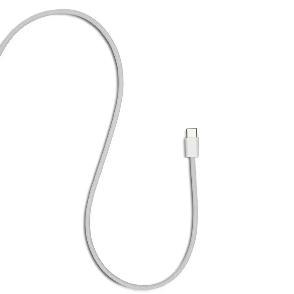 Linocell Kabler Og Adaptere|Lightning|Flettet USB-C- til Lightning-kabel Hvit 1 m