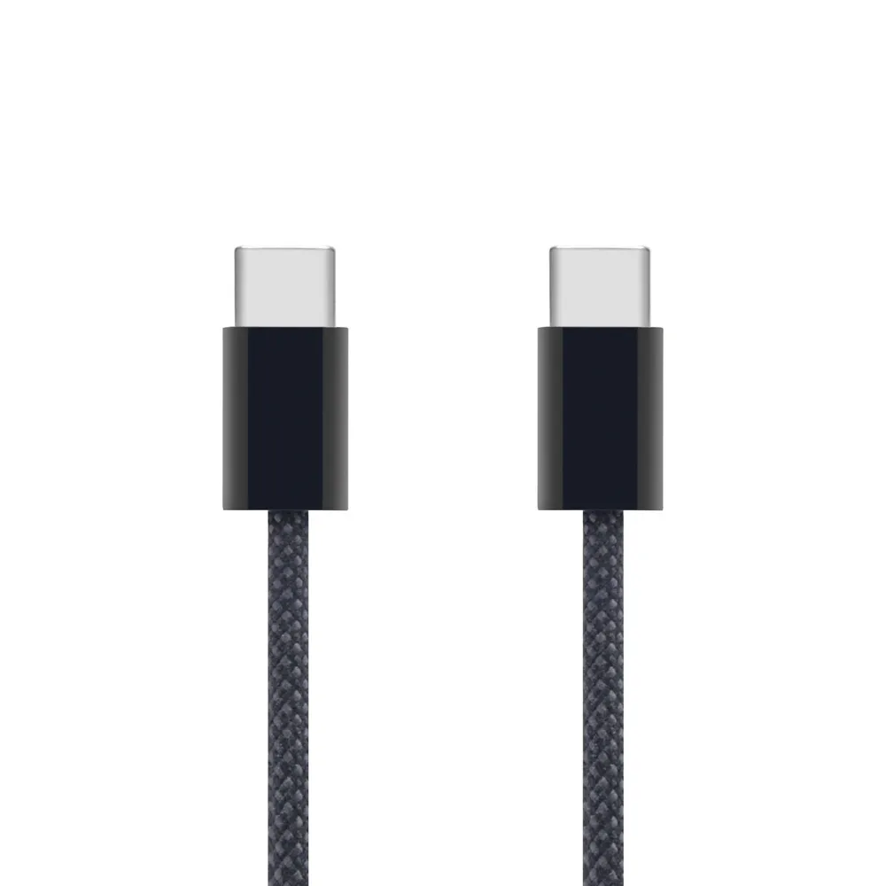 Linocell Kabler Og Adaptere|Iphone-Tilbehør|Flettet USB-C- til USB-C-kabel 60W Svart 0,5 m