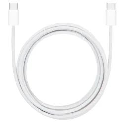 Linocell Kabler Og Adaptere|Lightning|Flettet USB-C- til USB-C-kabel 240W Hvit 2m