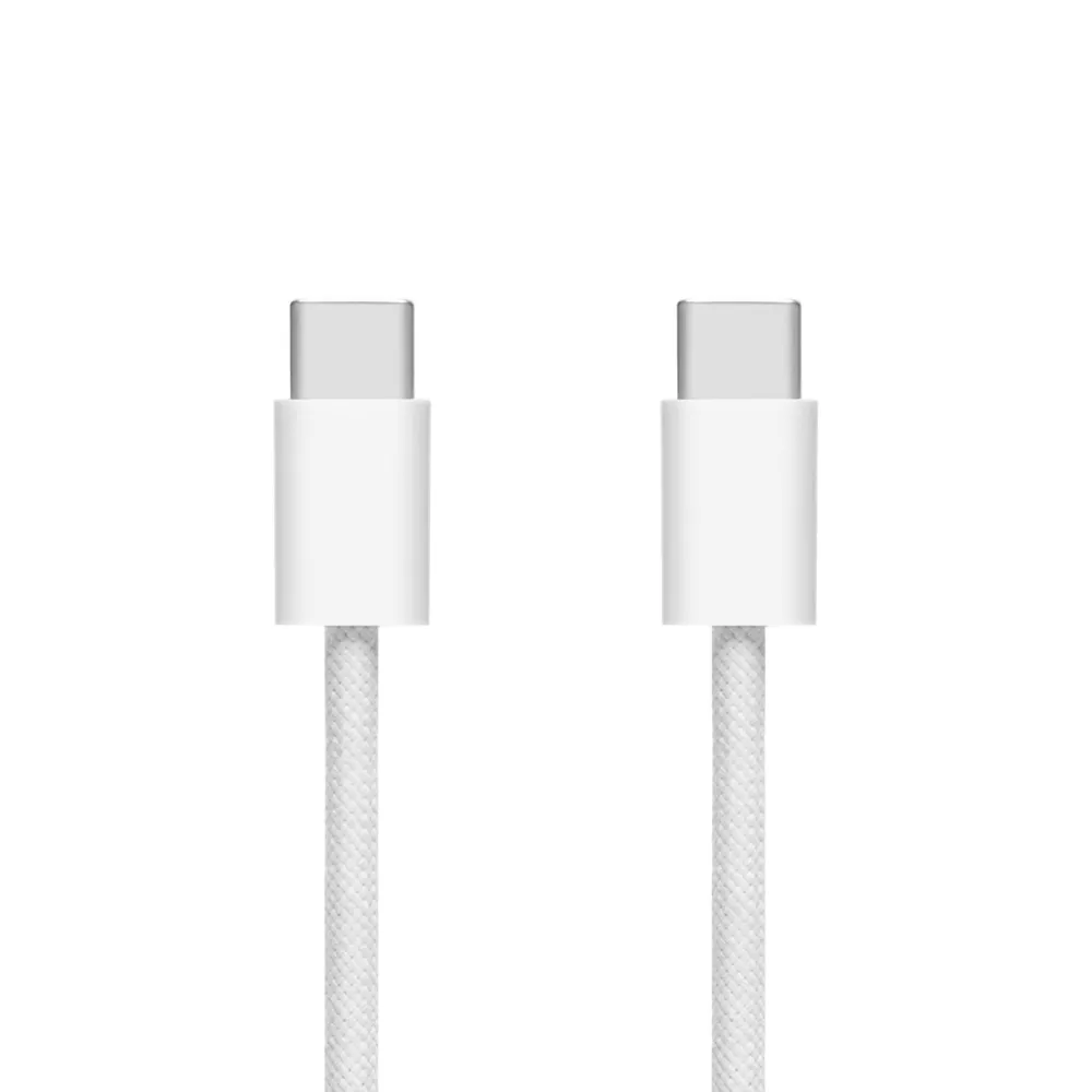Linocell Kabler Og Adaptere|Lightning|Flettet USB-C- til USB-C-kabel 240W Hvit 2m