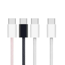 Linocell Kabler Og Adaptere|Lightning|Flettet USB-C- til USB-C-kabel 60W Svart 2 m