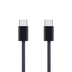 Linocell Kabler Og Adaptere|Lightning|Flettet USB-C- til USB-C-kabel 60W Svart 2 m