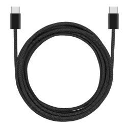 Linocell Kabler Og Adaptere|Lightning|Flettet USB-C- til USB-C-kabel 60W Svart 2 m