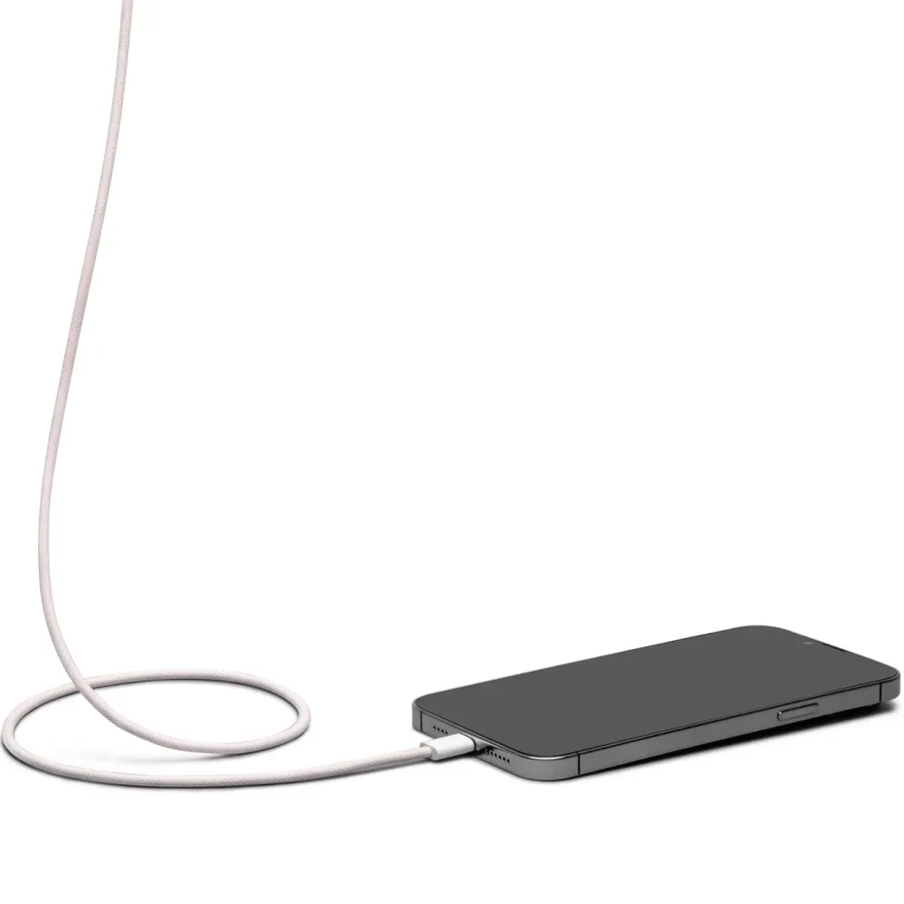 Linocell Kabler Og Adaptere|Usb-C Kabler|Flettet USB-C- til USB-C-kabel 60W Rosa 1 m