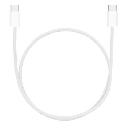 Linocell Kabler Og Adaptere|Usb-C Kabler|Flettet USB-C- til USB-C-kabel 60W Hvit 0,5 m
