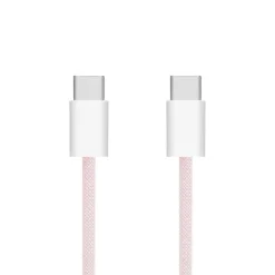 Linocell Kabler Og Adaptere|Usb-C Kabler|Flettet USB-C- til USB-C-kabel 60W Rosa 0,5