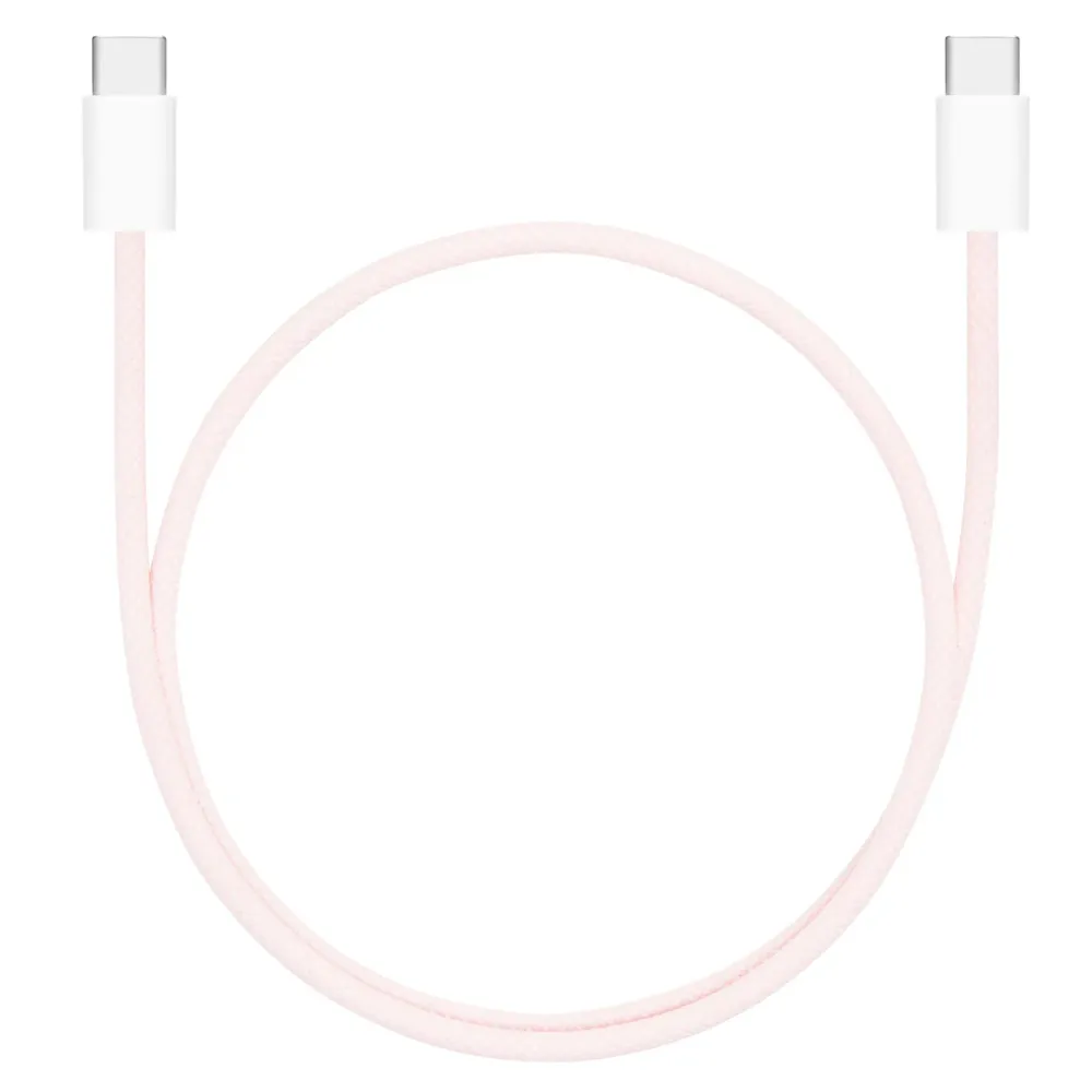 Linocell Kabler Og Adaptere|Usb-C Kabler|Flettet USB-C- til USB-C-kabel 60W Rosa 0,5