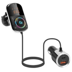 Linocell Biltilbehør|Musikkspiller Og Radio|FM-sender med Bluetooth og hurtiglading