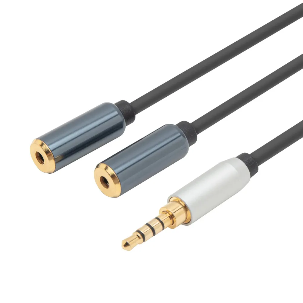 Linocell Lyd- & Videokabler|Forgreningskabel for 3,5 mm-kontakt Svart