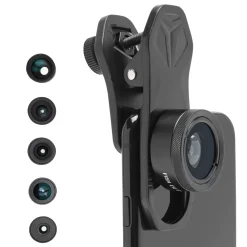Linocell Kabler Og Adaptere|Lightning|5-i-1 Objektiv-kit for mobilkamera