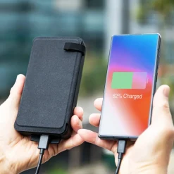 Linocell Powerbank|Mobiltelefonladere|Powerbank med solcellelading 16 000 mAh