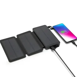Linocell Powerbank|Mobiltelefonladere|Powerbank med solcellelading 20 W 8000 mAh