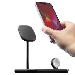 Linocell Premium Iphone-Tilbehør|Hjemmekontor|3-i-1-ladestasjon med MagSafe-kompabilitet