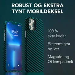 Linocell Premium Kevlar Iphone-Tilbehør|Robust deksel for iPhone 13 Pro Max