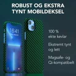 Linocell Premium Kevlar Iphone-Tilbehør|Robust deksel for iPhone 13 Mini