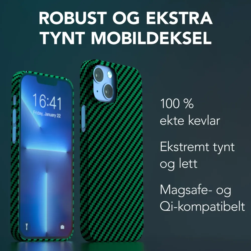 Linocell Premium Kevlar Iphone-Tilbehør|Robust deksel for iPhone 13 Mini