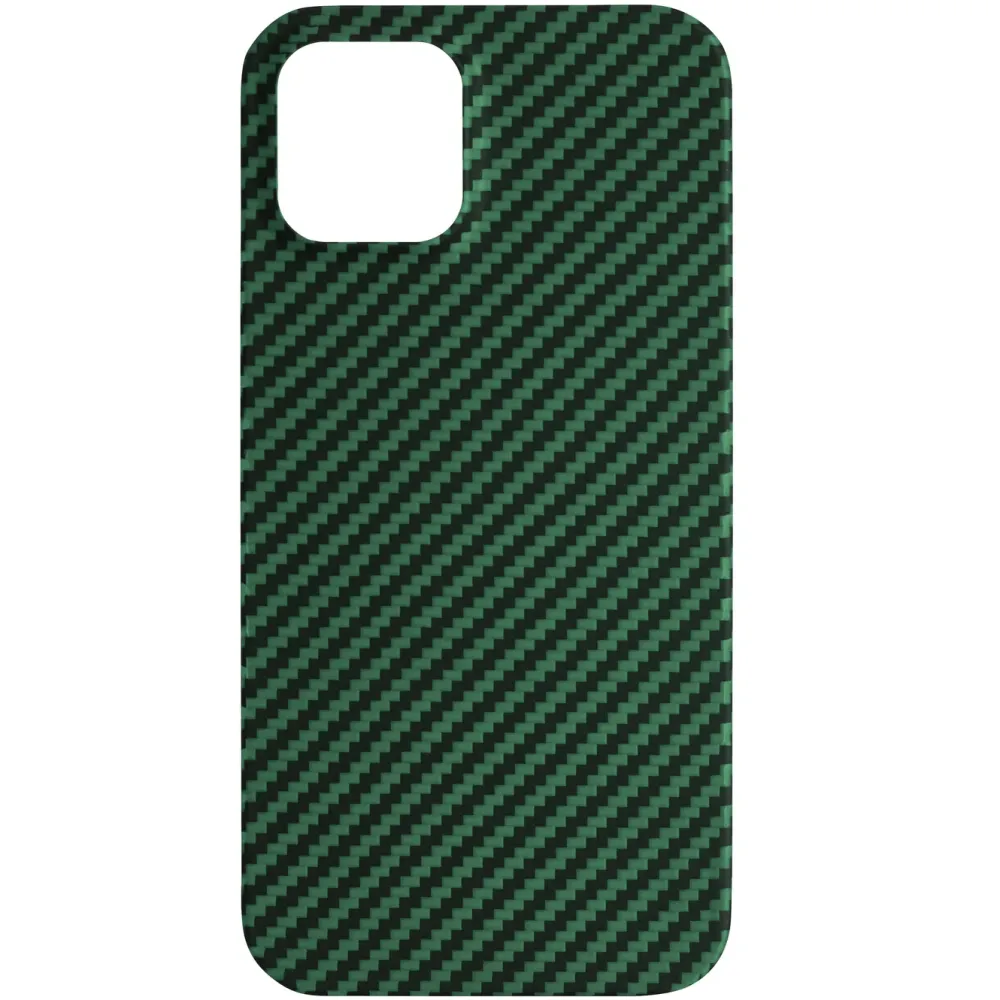 Linocell Premium Kevlar Iphone-Tilbehør|Robust deksel for iPhone 12 og 12 Pro Grønn