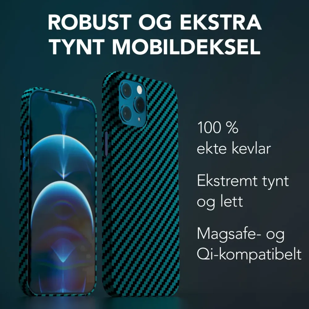 Linocell Premium Kevlar Iphone-Tilbehør|Robust deksel for iPhone 12 Pro Max