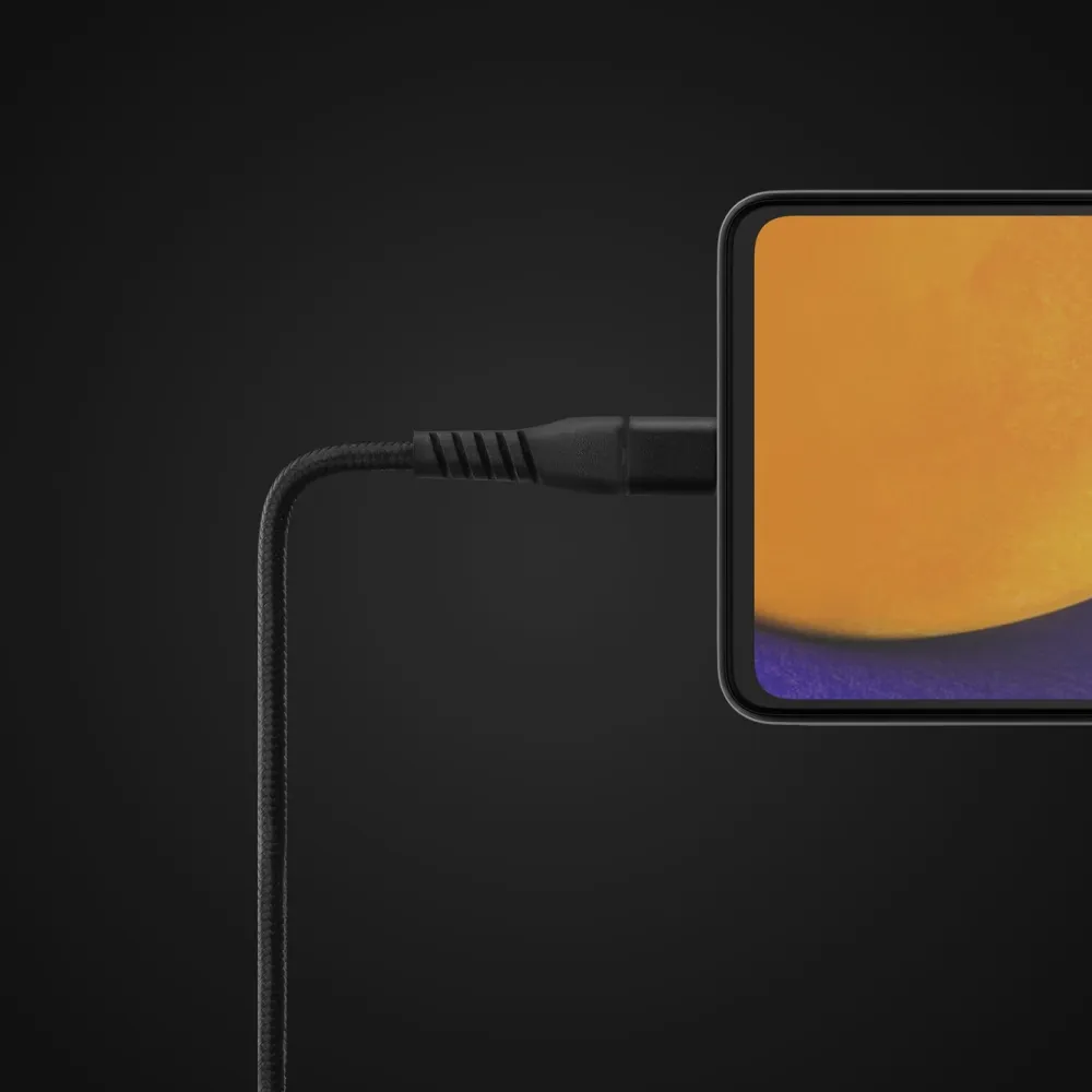 Linocell Premium Kevlar Kabler Og Adaptere|Iphone-Tilbehør|USB-C 3.2-kabel - Svart 3 m