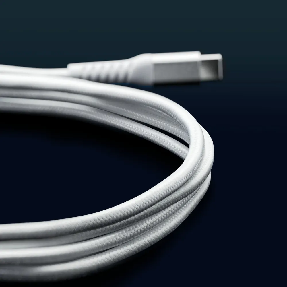 Linocell Premium Kevlar Kabler Og Adaptere|Lightning|USB-C- til Lightning-kabel Hvit 0,5 m