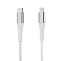 Linocell Premium Kevlar Kabler Og Adaptere|Lightning|USB-C- til Lightning-kabel Hvit 0,5 m