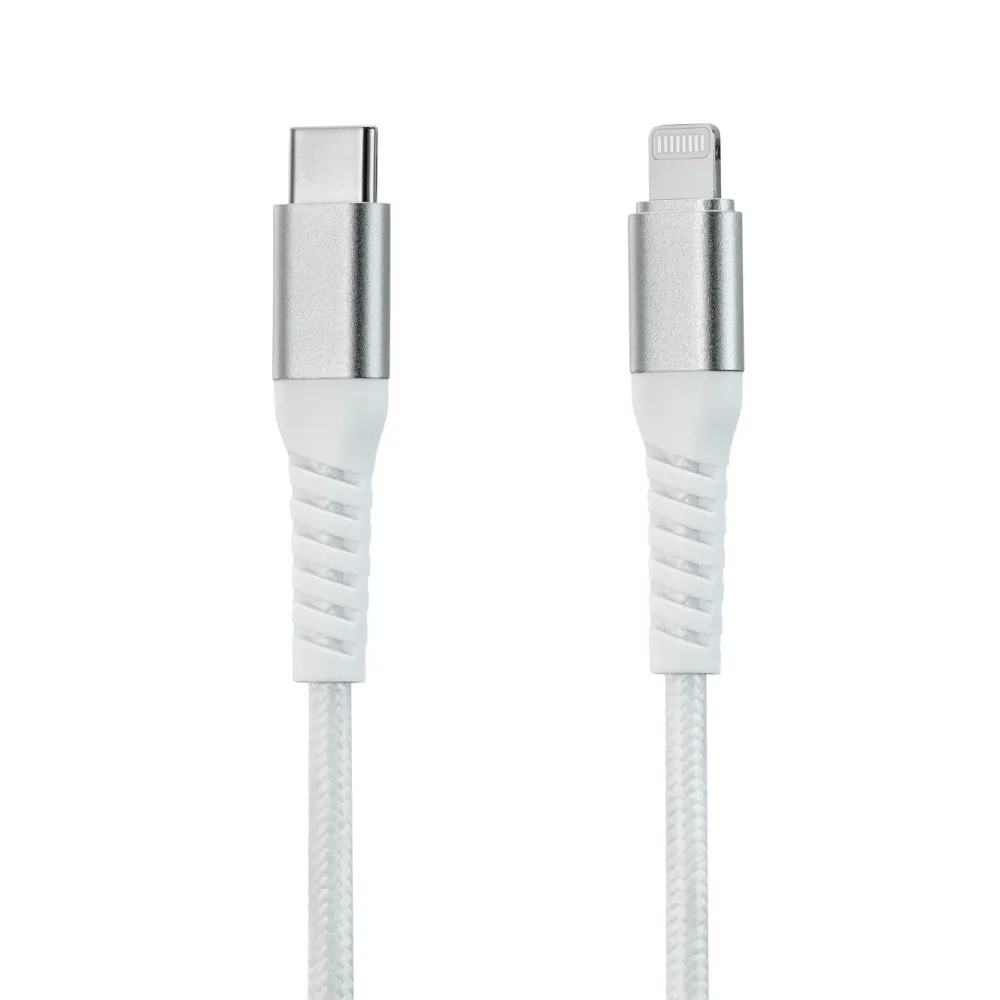 Linocell Premium Kevlar Kabler Og Adaptere|Lightning|USB-C- til Lightning-kabel Hvit 0,5 m