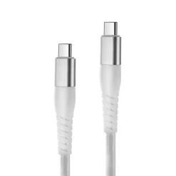 Linocell Premium Kabler Og Adaptere|Usb-C Kabler|Kevlar USB-C 3.2-kabel - Hvit 1 m